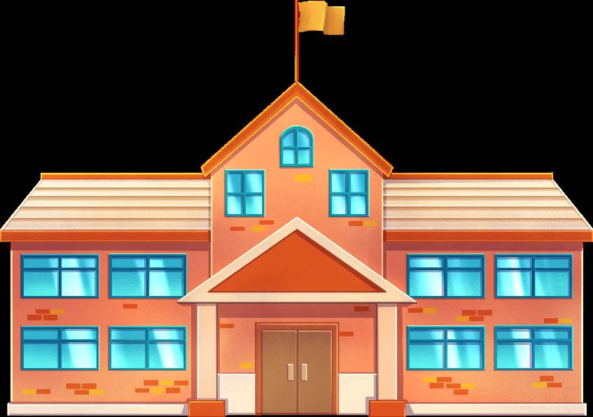 School building illustration